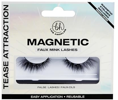 BH Los Angeles Magnetic Lashes, Einfach zu applizierende halbe Wimpern, Natürliches Aussehen und Gefühl, Verführerische Attraktion