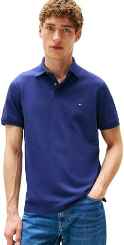 Tommy Hilfiger Herren Poloshirt Kurzarm 1985 Regular Fit, Blau (Preppy Navy), L