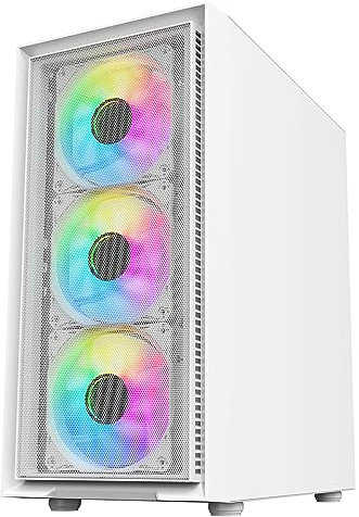 MW Gaming PC Air 5 White Gaming PC Tower • 10 Core 14400F • White RTX 5060 OC 8GB DDR6 • 16GB 3200MHz • 1TB NVME SSD • Montech 100 Air ARGB Desktop Computer • 1200 Mbps WiFi + Bluetooth • Windows 11