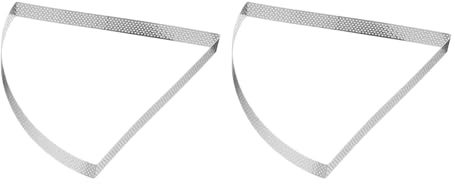 QUARKZMAN 2 stycken sektor bakram 19 cm kakformar med spegelbeläggning för köket hemma mat osttillverkningsverktyg, silver