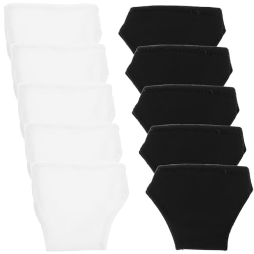 CLISPEED 10 Pièces sous-Vêtements pour Poupée 1/6 Échelle Lot de Shorts Noir Et Blanc pour Vêtements De Poupée Fille Accessoires Interchangeables pour Figurines Reborn Bébé