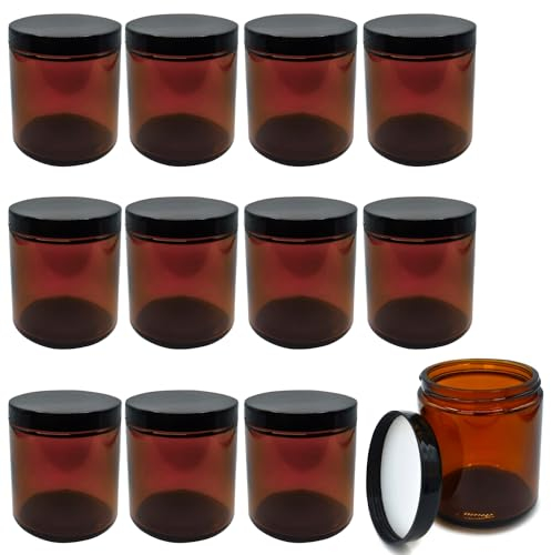 12 PCS - 160ml Barattolo Cosmetici Vuoti, Contenitori per Creme Fai Da Te per Cosmetici Contenitori Piccoli per Creme - Creme, Lozioni, Oli Essenziali