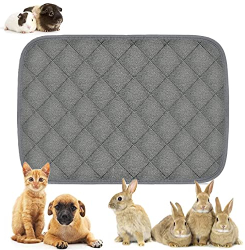 LeerKing waschbaren Welpenunterlagen PIPI Pads Pinkelmatte Käfig Liner Fleece saugfähig Unterlage Inkontinenzunterlage für Hund Katze Kaninchen 2er Pack 60 x 120 cm