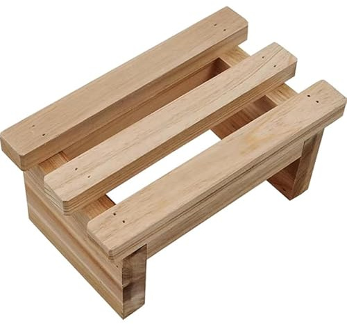 PRETYZOOM Petit Tabouret en Bois Stable pour Enfants Et Adultes Marchepied Compact Et Robuste Idéal pour Cuisine Salle De Bain Et Chambre d'enfant