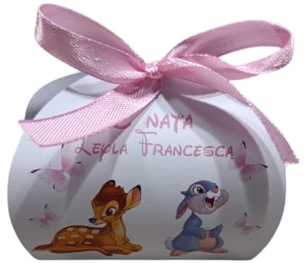 20 Pezzi Scatole Portaconfetti, Portaconfetti Nascita, Scatole per Festa Battesimo, Scatoline Bomboniere Bambi Battesimo, Adatto per Scatole Regalo per Imballaggi per Feste