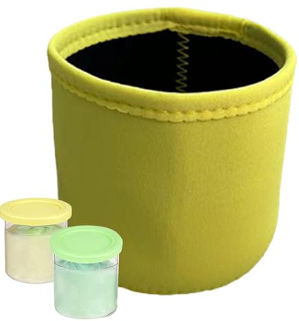 Genérico För Paint de - för kylskåp i en pint-storlek | glasstillbehör, glasspincett, läckagesäkert koppskydd, förlänger friskheten hos, gul, Consulte la descripción, Se beskrivningen