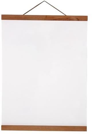 SIXRUN Marco de Fotos con Virutas Magnéticas, Colgador de Pósters Magnético, Soporte Magnético para Obras de Arte, 4 Tiras de Madera con Imanes Incrustados para Pósters, Impresiones y (50cm)