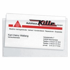 VELOFLEX 100 x Visitenkartentasche Velocoll selbstklebend 112x62mm