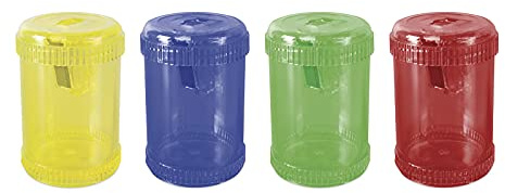 Danube 7812001–99 Taille-crayon/Taille-crayon/Taille-crayon boîte, plastique, individuellement, grand Boîte, couleurs assorties