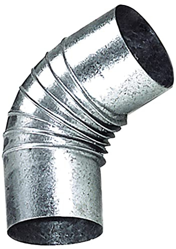 Codo Estufa Galvanizado de 150 mm. 45°.