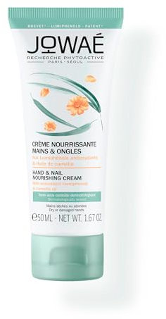 JOWAÉ Crema Nutriente Mani e Unghie con Olio di Camelia, per Mani Secche o Screpolate, anche Sensibili, Formato da 50 ml