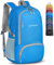 ZOMAKE Leicht Faltbarer Rucksack Packbare Backpacks 30L,Kleiner Faltbar Wanderrucksack Wasserdicht für Damen Herren Outdoor Wandern(Hellblau)