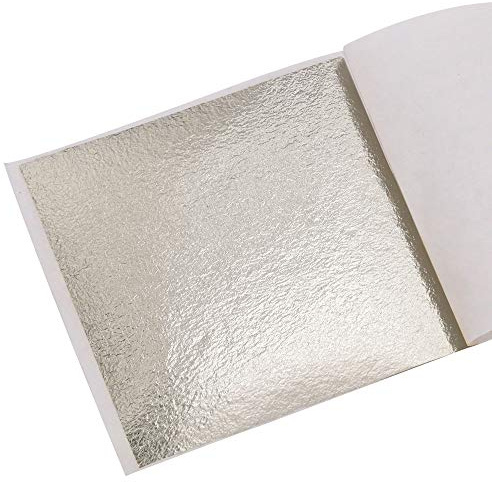 KINNO Foglia Oro 100Pcs Artistici e Artigianali Foglia Oro Decorazione Progetti di Artigianato, Mobili, Decorazioni per la Casa