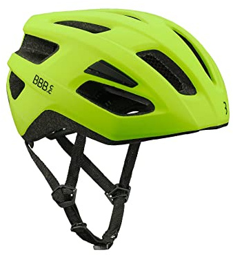 BBB Cycling Unisex's Kite 2.0 BHE-29B cykelväg och mountainbike-hjälm säkerhetsskydd med insektsnät lätt avtagbar visir CE-certifierad herr dam storlek L (58-61 cm), matt neongul