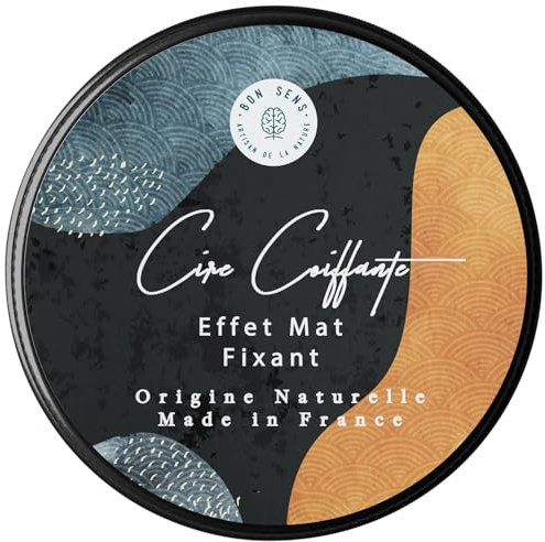 Natürliches Haarwachs für Männer, >95% natürlich - Starker Halt - Mattes Finish - Stylingwachs für Haare und Bart - 45g