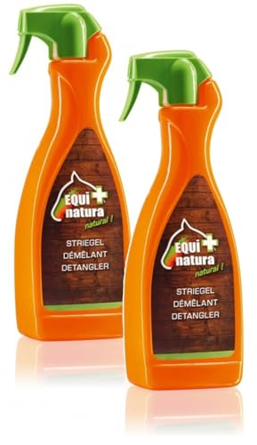RL24 Equinatura - Striegel | Mähnenspray für Pferde | für seidigen Glanz | Mähne & Schweif sofort kämmbar | Schweifspray für Pferde | Pferde Glanzspray | 2 x 1000 ml Spray (2er Set)