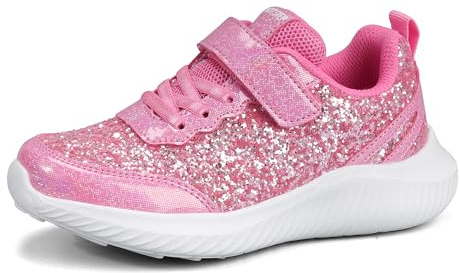 LUCKY STEP Zapatillas de Moda para Niños Tenis de Princesa Zapatos Deportivos con Lentejuelas para Niños/Niñas