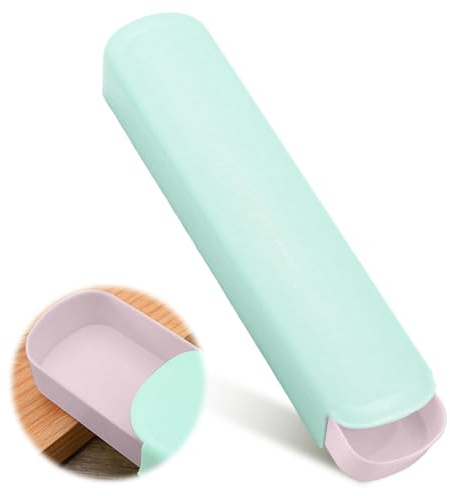 yuwqqoajv Custodia da viaggio leggera per posate per una comoda cena in viaggio con cucchiaio, forchetta, bacchette, posate, custodia in plastica, ampie applicazioni, Verde nordico