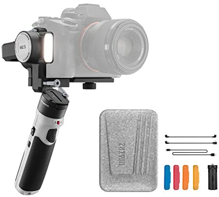 Jemora CRANE-M2 S kompakt handhållen 3-axlad gimbalstabilisator med LED-fyllning inbyggt batteri PD snabbladdning för smartphone sportkamera spegellös kamera