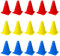Ksvaye 15 Stück 18cm Pylonen Kinder Hütchen Fussball Markierungskegel, Verkehrshütchen für Kinder, Sport Leitkegel Verkehrsleitkegel Absperrhütchen für Kinder,Fußball,Sport,Reitsport & Hund Training