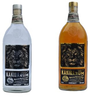 Kakira Rum Pair | African Silver & Gold Rum | Aged 5 & 7 Years | Pot Distilled & Solera Aged | Handcrafted in Uganda | 2 x 70cl | 40% & 43% ABV