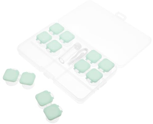 WRITWAA 2juegos Caja Cuidado De Lentes De Contacto De Estuche para Lentes De Contacto Accesorio De Viaje para Usar Casa Vacaciones