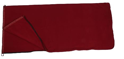 Keenso Sleeping Bag Liner Super Thick Fleece Soft Blanket for Camping Travel -backpacks, Cozy and Durable, for Hiking and Traveling, Gray (Dark Red)