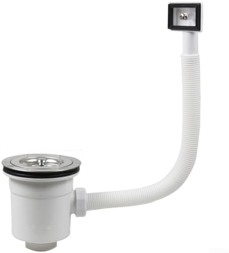 Panier filtre d'évier de cuisine en acier inoxydable avec protection contre les débordements et compatibilité avec tuyaux de 110 mm et 114 mm (110 mm)