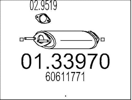 MTS Silencieux avant 01.33970