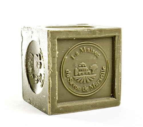 Savon de Marseille Solide – Enrichie en Huile d’Olive et de Coprah – Fabriquée Selon la Recette Traditionnelle- 100% Naturel – Fabriqué en Provence – Savon Visage, Main & Corps Hydratant – 600g