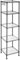 SONGMICS Badezimmerregal, Standregal, Metallregal, bis 100 kg belastbar, mit 5 PP-Platten, abnehmbare Haken, 30 x 30 x 123,5 cm, erweiterbar, für kleine Räume, schwarz-transparent LGR23BK