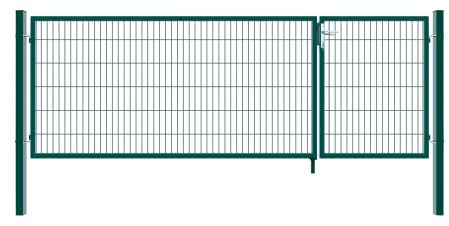 Home Deluxe Double Wing Garden Gate - Includes High Quality Handle, Lock, Keys and Floor Locking - Various Colours and Heights