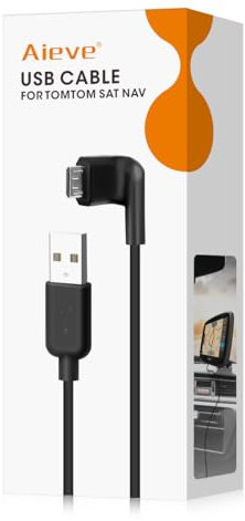 AIEVE Ladegerät für TomTom Navigationsgerät, USB-Ladekabel, Ladekabel, Zubehör für TomTom Start 42/52/62, Go 520/620, GO Live, Rider, Start, Via 52, 62, 110, 120, 125, 130 und Mehr(1.5M) US