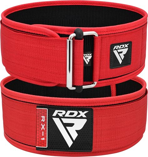 RDX Gimnasio Cinturón 4” Soporte Lumbar autobloqueante para la Espalda Cinturón Musculacion Peso Entrenamiento Cinturones Pesas Levantamiento Halterofilia Powerlifting Equipo de Gimnasio en casa