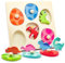 Jouet Bebe 1 2 Ans, Puzzle Enfant en Bois Montessori Jeux, Jeu Educatif Couleur Classification Dinosaure et œufs Jouet, Interactif Apprentissage Toy Pâques Cadeau pour Garçons et Filles