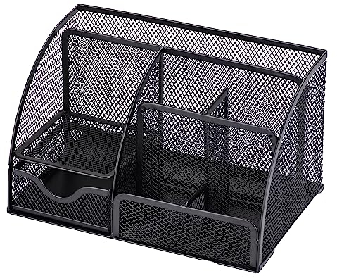 RICOO Schreibtisch Organizer Büro Aufbewahrung & Organisation B001-B Stiftehalter Stiftebox Schreibtischorganizer Stifthalter Büroorganisation Stifteköcher Schreibtischzubehör & Ablage Stiftebecher