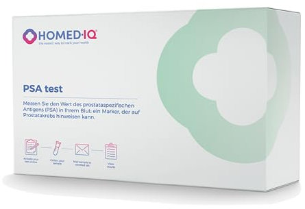 HOMEDIQ PSA Test (Mann) für Zuhause • Prostata-spezifisches Antigen (PSA) messen • Früherkennung Prostatakrebs • Prostata-Vorsorgetest • Labortest