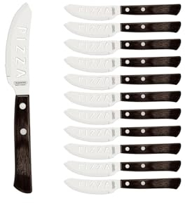 Tramontina - Couteau à Pizza marron 21cm. Inox et technobois. X 12