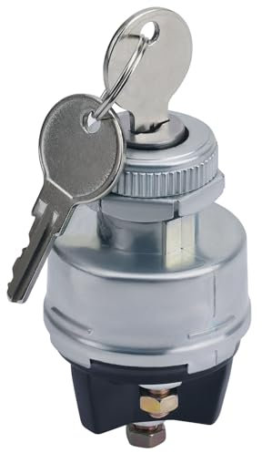 AHL Interruttore di accensione con chiave, interruttore universale a chiave 12v a 4 posizioni per auto, camion, trattore, rimorchio, carrello elevatore e altro, Acc/Off/IGN/Start