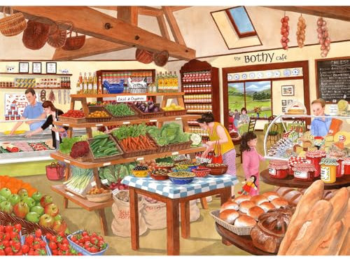 The House of Puzzles - Deli Delicious Jigsaw - Big 500 Piece Jigsaws For Adults, Extra Large Pieces, Artist Illustrated, Scenic Landscape, Deluxe Puzzle Gifts