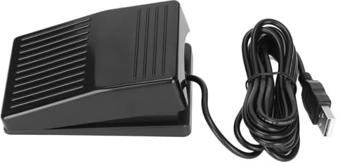 Beufee USB-Fußschalter, USB-Fußpedal, Fotoelektrischer Schalter, Multifunktionales Einzelfußschalterpedal Mit 2 Meter Kabel Für Computer