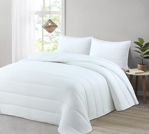 Liniva Home Comforter De Microfibra con Reverso de Borreguito. Edredón 100% Microfibra Tacto Extra Suave - Modelo Eliana - Incluye Funda de Cojín. (Blanco, Cama 180 cm)