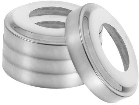 Happyyami 4pièces Couvre-rosace Acier Inoxydable Pouce Pour Échelles De Piscine Enterrée Protection Solide Antirouille Pour Escaliers Et Supports Tubulaires De Main Courante