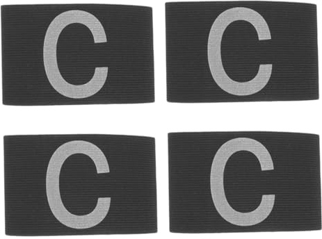 JOINPAYA 4 pièces Brassard de Capitaine de Football Portable Bandeau Armature Résistant à Usure Petite et Légère Design Pratique et Élégant pour Équipes Sportives