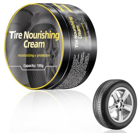 YOFDAL Crème de soin des pneus 100g | Protection et brillance des pneus | Entretien des pneus, gommage et finition noire | Protection UV et anti-âge pour pneus