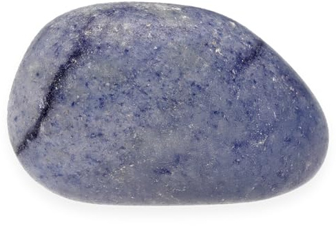Pierres roulées d'exception | Pierre naturelle + Carte descriptive | Taille L : 3-4 cm | Pierre de soin, de poche & lithothérapie (Quartz bleu)