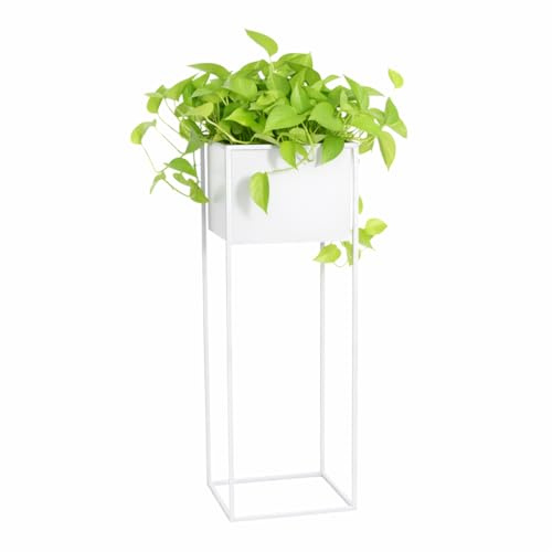 Anwicar Soporte para flores de metal blanco altura 70 cm – Soporte para plantas – Decoración moderna para salón – Taburete para flores – Escalera para flores – Estantería para flores para interior