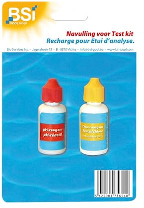 BSI - Recharge pH + Cl - Recharge pour Tester piscine - Mesure le pH et Chlore