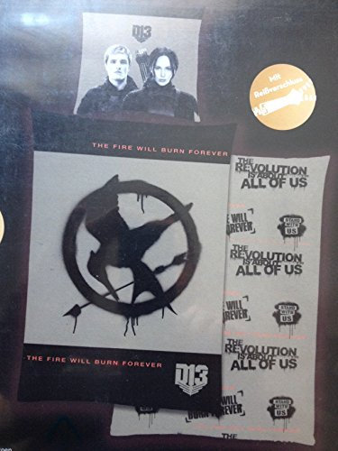 Global Labels Bettwäsche Die Tribute von Panem Bezug 135x200cm Kissen 80x80cm 100% Baumwolle Mockingjay Teil 2
