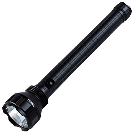 TATTU D4 Heavy-Duty Tactical 4-Cell D LED Torch, Black